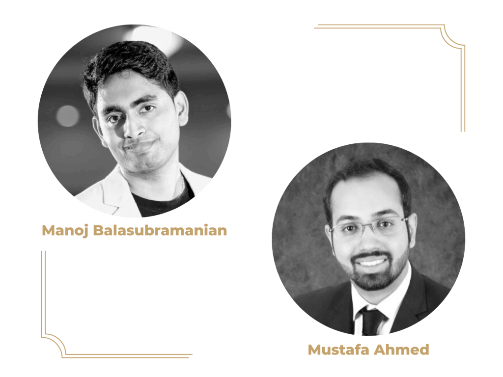 A feature that spotlights BCC's two co-founders: Mustafa and Manoj