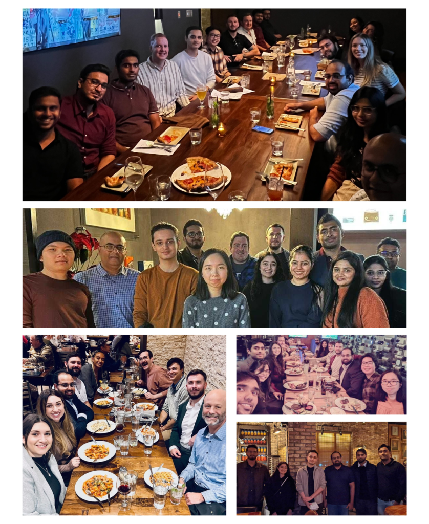 An assortment of various events attended by Beyond Cloud staff - such as various dinners.
