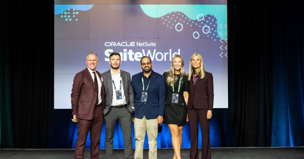A photo of the BCC Sales Team at SuiteWorld 2023.