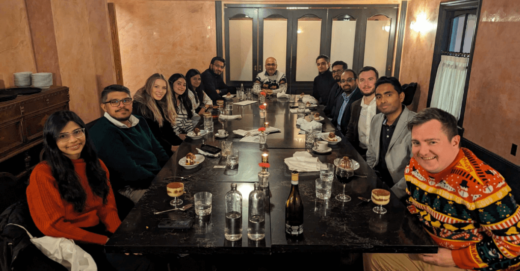 Our Canadian team gathered for dinner at Piano Piano for the 2023 holidays.