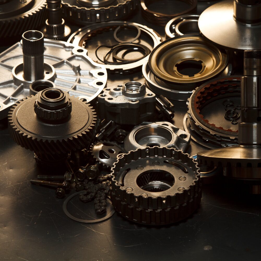 A variety of car parts.