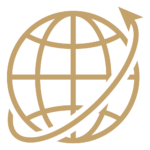 Globe icon with an arrow.