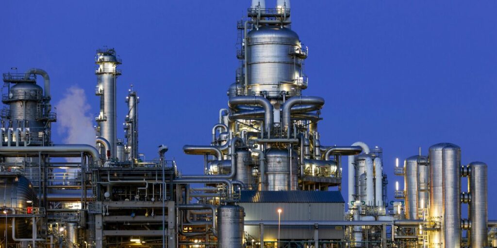A chemical plant.