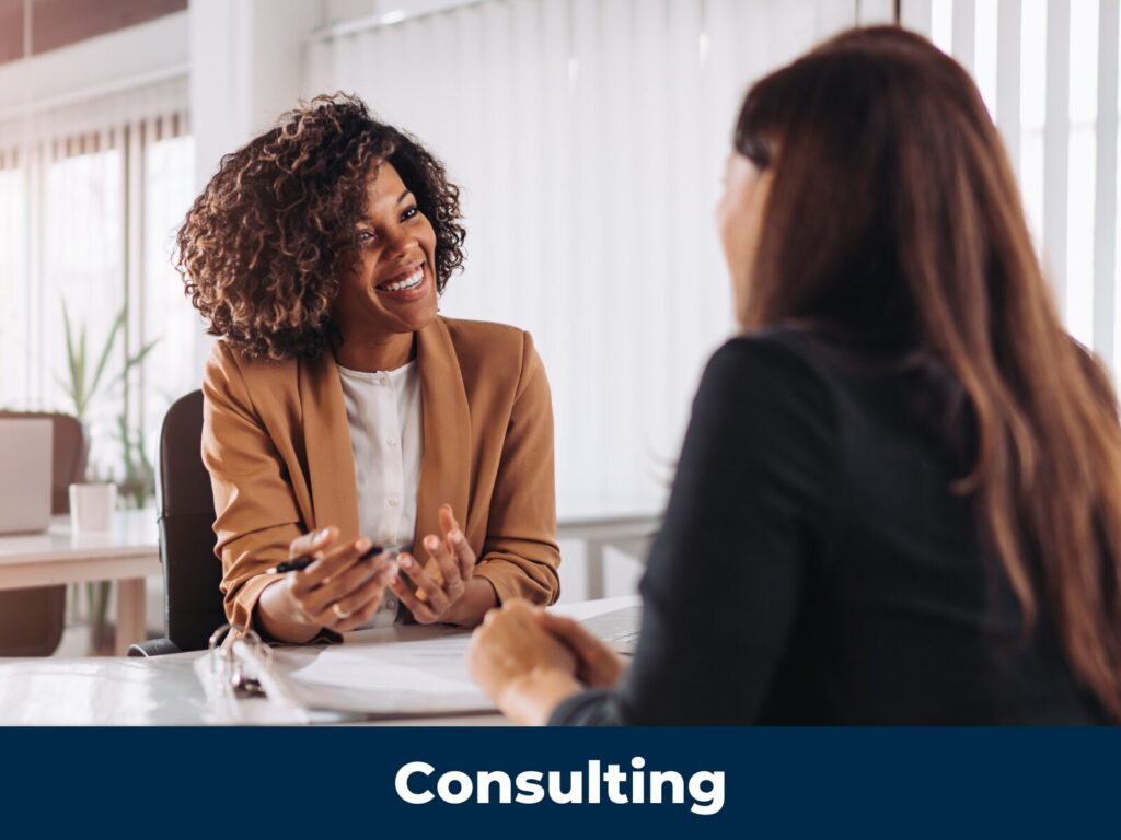 A consultant giving advice to a customer.