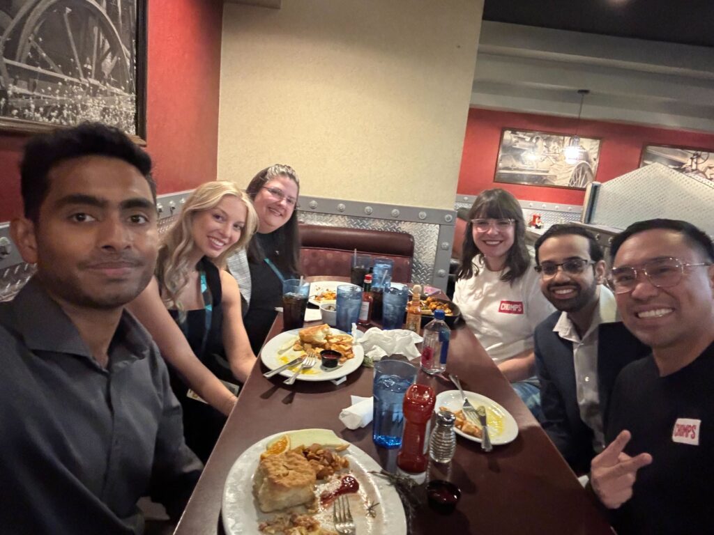 Our team dining with the Chomps team in Las Vegas.