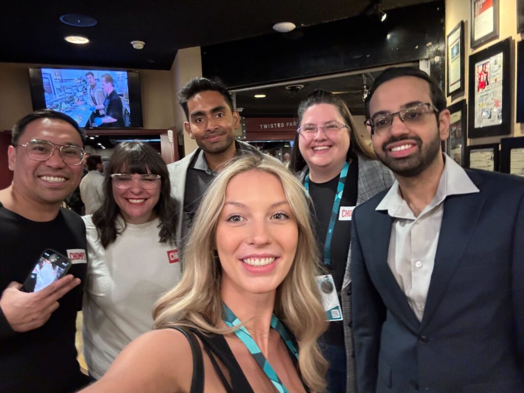 Our team with the Chomps team in Las Vegas.