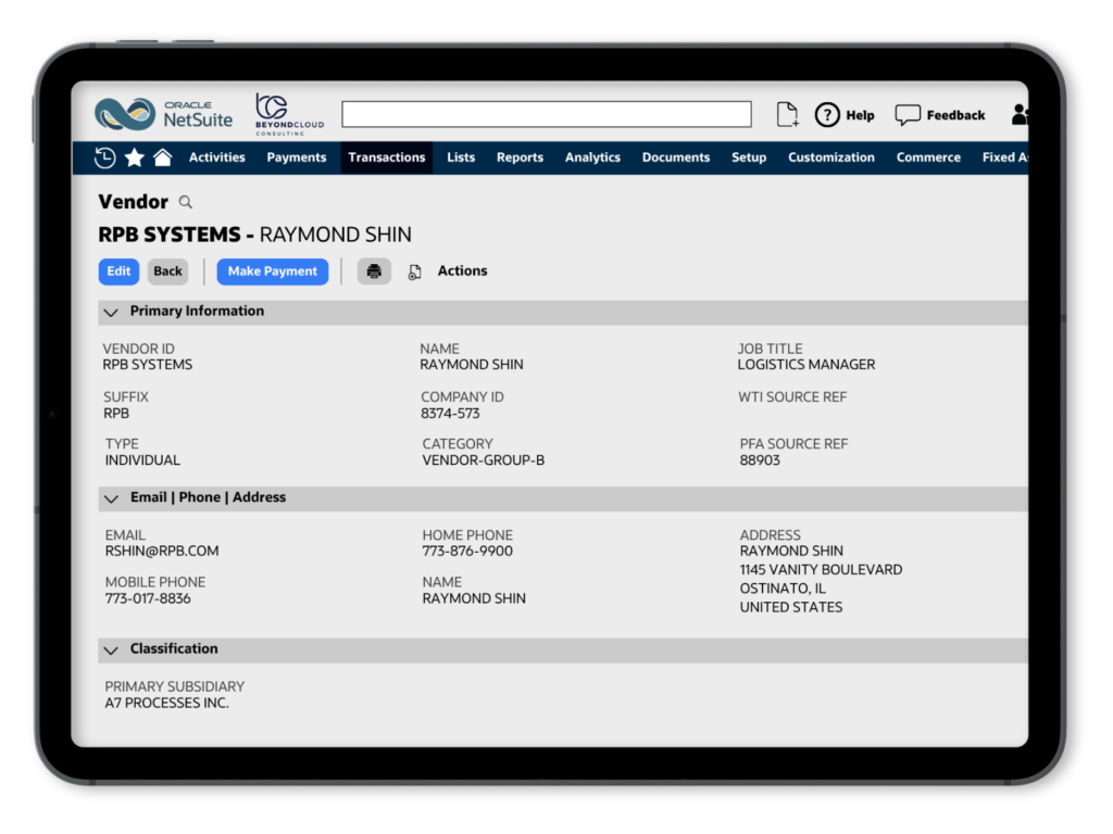 A tablet that shows the Inbox2Order interface.