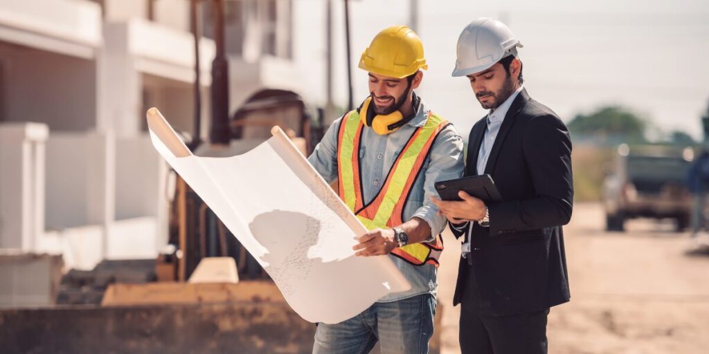 Two construction workers.