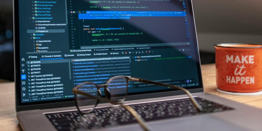 A pair of glasses on a laptop.