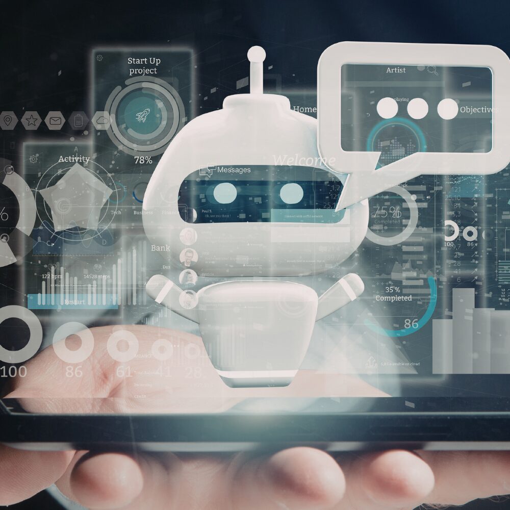 A robot service agent.