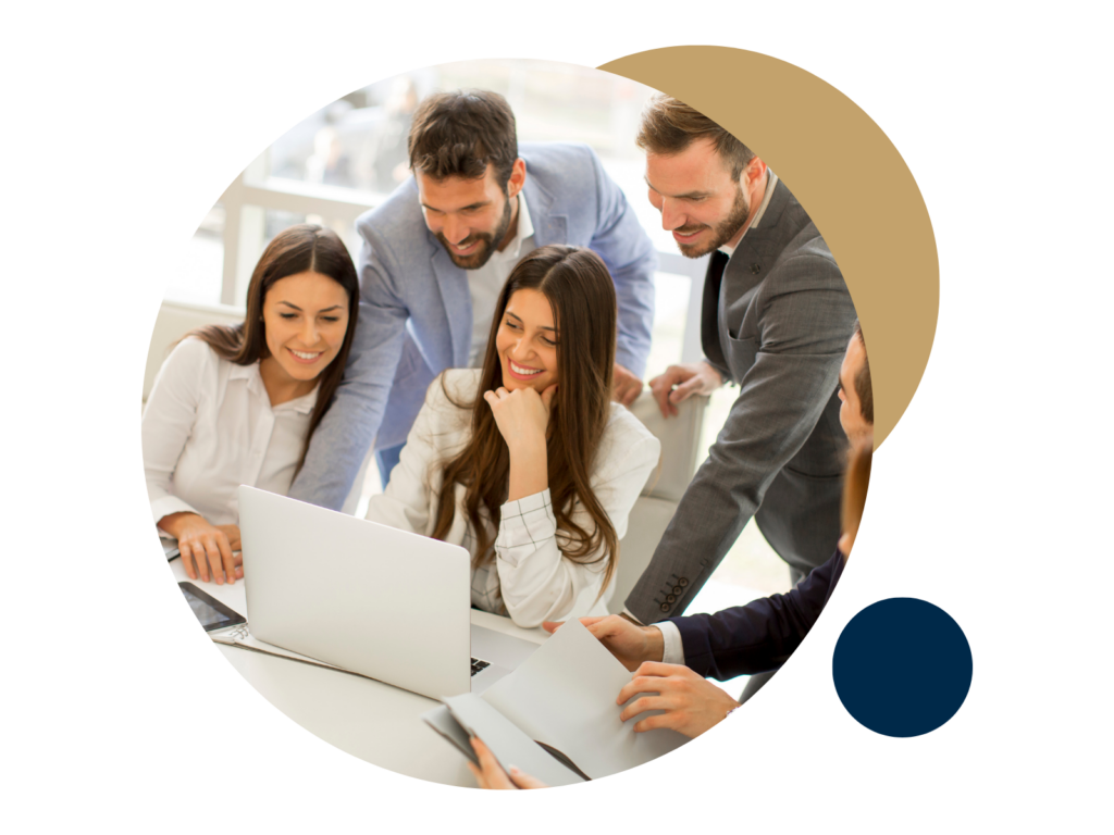A business team.